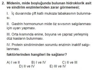12. Sınıf Biyoloji Test 2 Soru-2