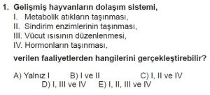 12. Sınıf Biyoloji Test 6 Soru-1