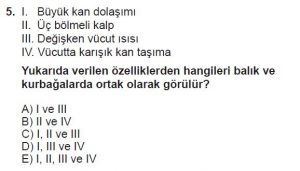 12. Sınıf Biyoloji Test 6 Soru-5