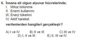 12. Sınıf Biyoloji Test 8 Soru-6