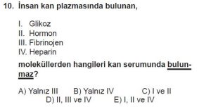 12. Sınıf Biyoloji Test 9 Soru-10