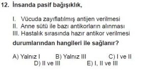 12. Sınıf Biyoloji Test 9 Soru-12