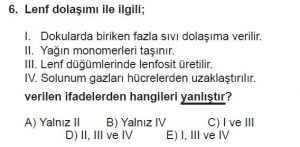 12. Sınıf Biyoloji Test 9 Soru-6