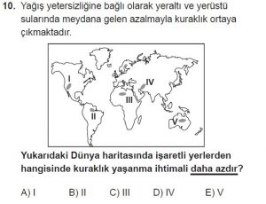 12. Sınıf Coğrafya Test 1 Soru-10
