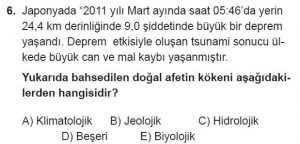 12. Sınıf Coğrafya Test 1 Soru-6