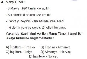12. Sınıf Coğrafya Test 2 Soru-4