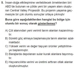 12. Sınıf Coğrafya Test 2 Soru-5