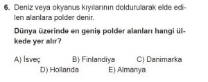 12. Sınıf Coğrafya Test 2 Soru-6