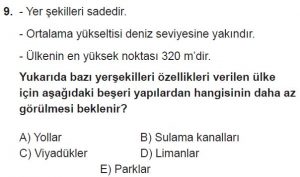 12. Sınıf Coğrafya Test 2 Soru-9