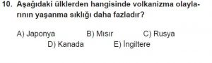 12. Sınıf Coğrafya Test 3 Soru-10