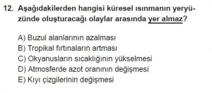 12. Sınıf Coğrafya Test 3 Soru-12