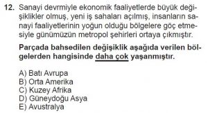 12. Sınıf Coğrafya Test 5 Soru-12