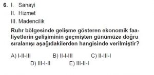 12. Sınıf Coğrafya Test 5 Soru-6
