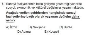 12. Sınıf Coğrafya Test 5 Soru-7