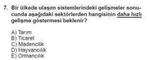 12. Sınıf Coğrafya Test 6 Soru-7