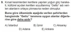 12. Sınıf Coğrafya Test 6 Soru-9