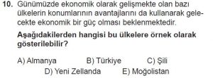 12. Sınıf Coğrafya Test 7 Soru-10