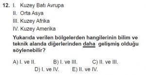 12. Sınıf Coğrafya Test 7 Soru-12