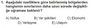 12. Sınıf Coğrafya Test 8 Soru-1