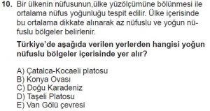 12. Sınıf Coğrafya Test 8 Soru-10