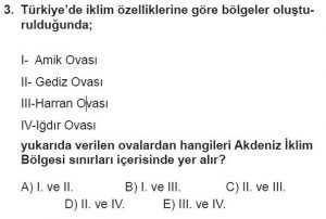 12. Sınıf Coğrafya Test 8 Soru-3