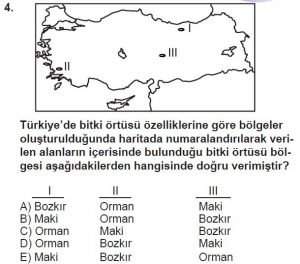 12. Sınıf Coğrafya Test 8 Soru-4