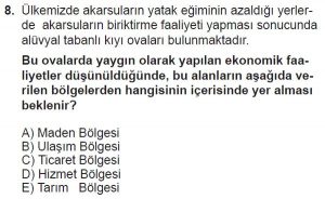 12. Sınıf Coğrafya Test 8 Soru-8