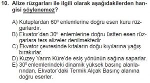 12.lar Sınıf Coğrafya Test 10 Soru-10
