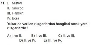 12.lar Sınıf Coğrafya Test 10 Soru-11