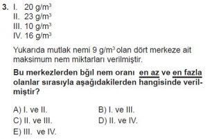 12.lar Sınıf Coğrafya Test 11 Soru-3