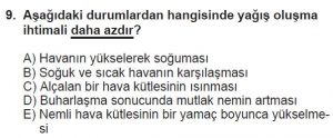 12.lar Sınıf Coğrafya Test 11 Soru-9
