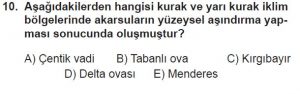 12.lar Sınıf Coğrafya Test 14 Soru-10