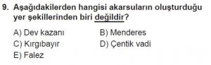 12.lar Sınıf Coğrafya Test 14 Soru-9