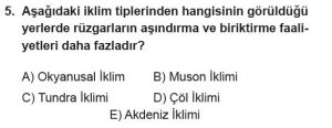 12.lar Sınıf Coğrafya Test 15 Soru-5