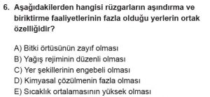 12.lar Sınıf Coğrafya Test 15 Soru-6