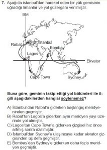 12.lar Sınıf Coğrafya Test 2 Soru-7