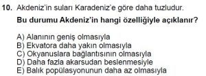 12.lar Sınıf Coğrafya Test 4 Soru-10