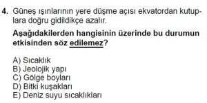 12.lar Sınıf Coğrafya Test 4 Soru-4