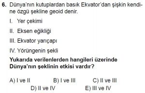 12.lar Sınıf Coğrafya Test 4 Soru-6