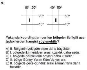 12.lar Sınıf Coğrafya Test 4 Soru-9