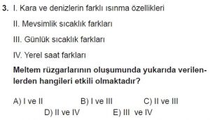 12.lar Sınıf Coğrafya Test 5 Soru-3
