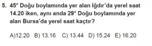 12.lar Sınıf Coğrafya Test 5 Soru-5