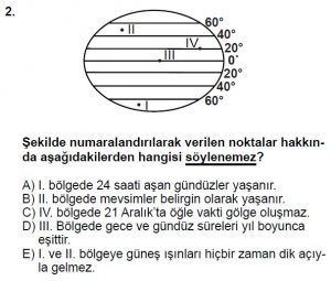 12.lar Sınıf Coğrafya Test 6 Soru-2