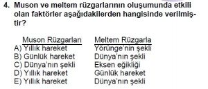 12.lar Sınıf Coğrafya Test 7 Soru-4