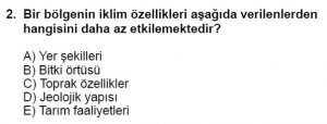 12.lar Sınıf Coğrafya Test 8 Soru-2