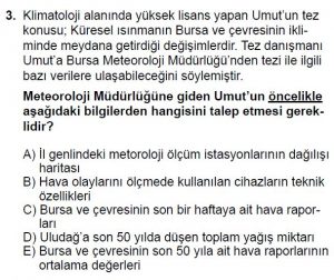 12.lar Sınıf Coğrafya Test 8 Soru-3