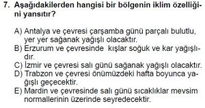 12.lar Sınıf Coğrafya Test 8 Soru-7