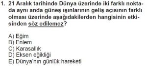 12.lar Sınıf Coğrafya Test 9 Soru-1