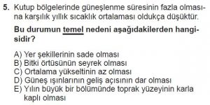 12.lar Sınıf Coğrafya Test 9 Soru-5