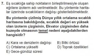 12.lar Sınıf Coğrafya Test 9 Soru-7